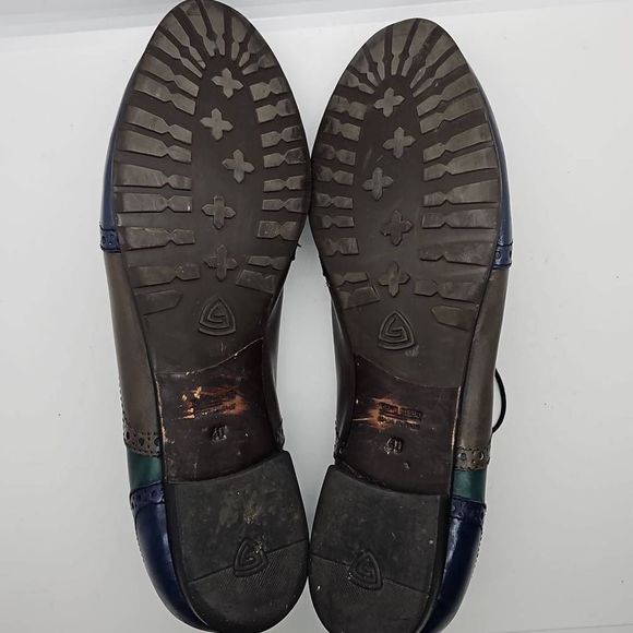 AGL Attillo Giusti Leombruni Size 40 Multicolored Wingtip Oxfords - Picture 4 of 11